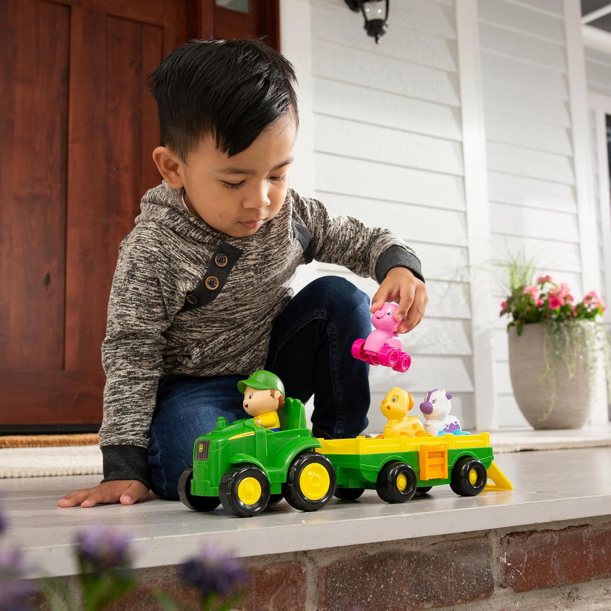 John Deere Animal Sounds Wagon Ride - Juguetes musicales para niños