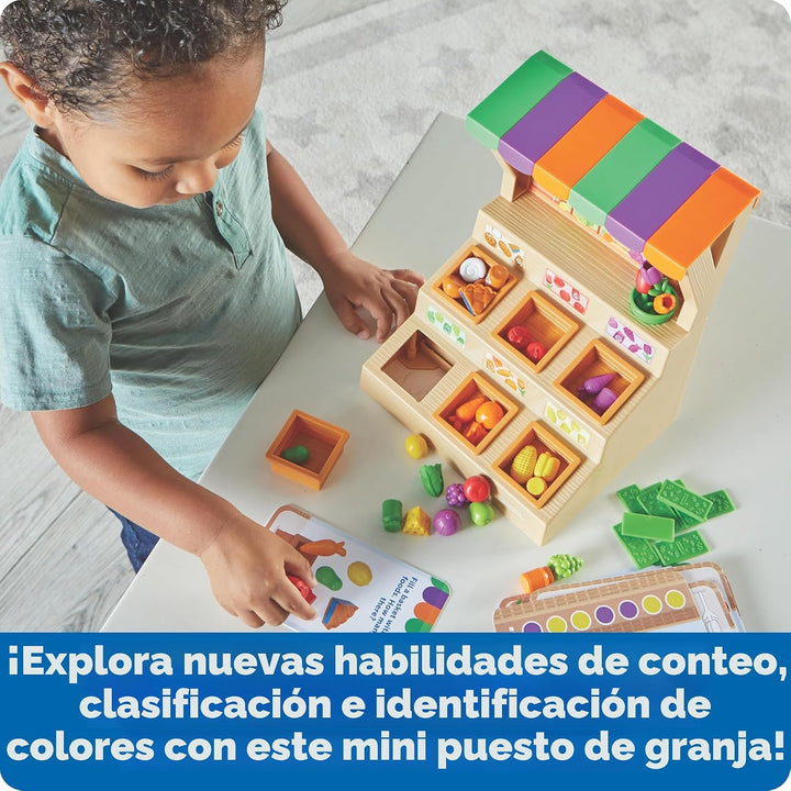 Learning Resources Mini Farmstand Juego de clasificación de la gran...