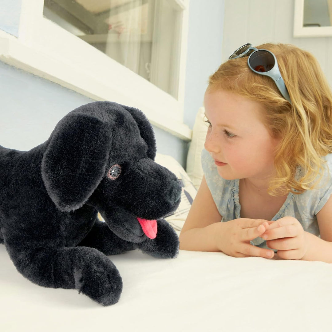 LotFancy Animal de Peluche de Perro, Perro de Peluche Labrador Negr...
