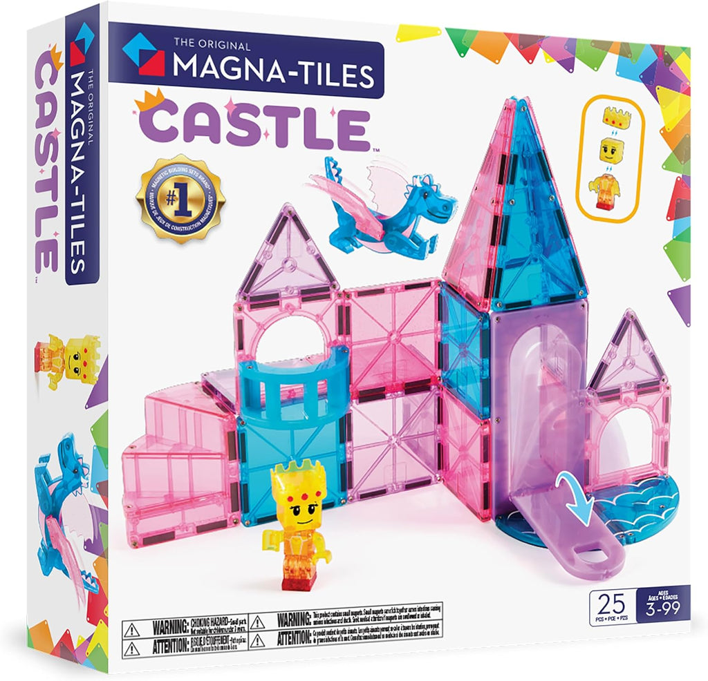 MAGNA-TILES Castle 25-Piece Magnetic Construction Set, Original Magnetic Building Brand