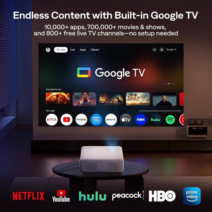 Aurzen EAZZE - Proyector inteligente compatible con Google TV D1G 4...