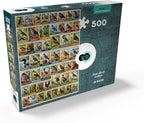 MyPuzzle State Birds Series: 50 State Birds Collage, Vol.1 - Rompecabezas premium de 500 piezas para adultos