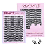 OKAYLOVE Racimos de pestañas naturales, kit de extensiones de pesta...