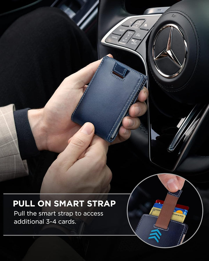 SERMAN BRANDS RFID Blocking Slim Bifold Genuine Leather Minimalist...
