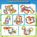 Juego de tren eléctrico para niños, 141 piezas (92 pistas + 2 autos) juego de tren magnético para niños pequeños, juguetes STEM regalos de cumpleaños para niños de 3 a 12 años, kits de pista de