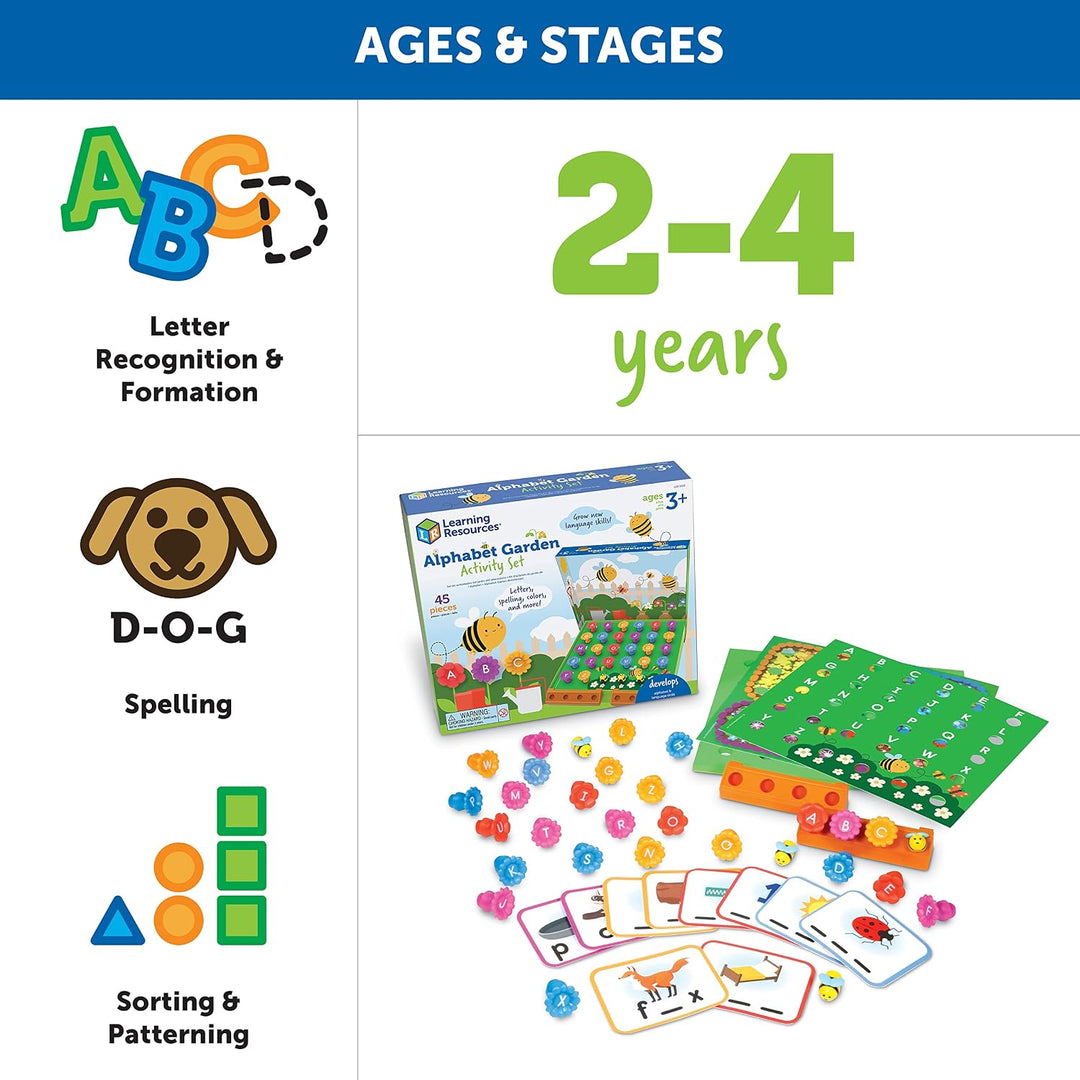 Learning Resources Juego de actividades de jardín del alfabeto, 45...