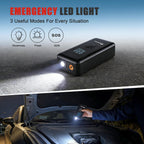 Inflador de neumáticos inalámbrico: compresor de aire portátil con pantalla digital, batería de 4500 mAh, 150 PSI máximo, inflado rápido de 32 L/min, luz LED 3 en 1 (SOS/Flash), carga USB-C