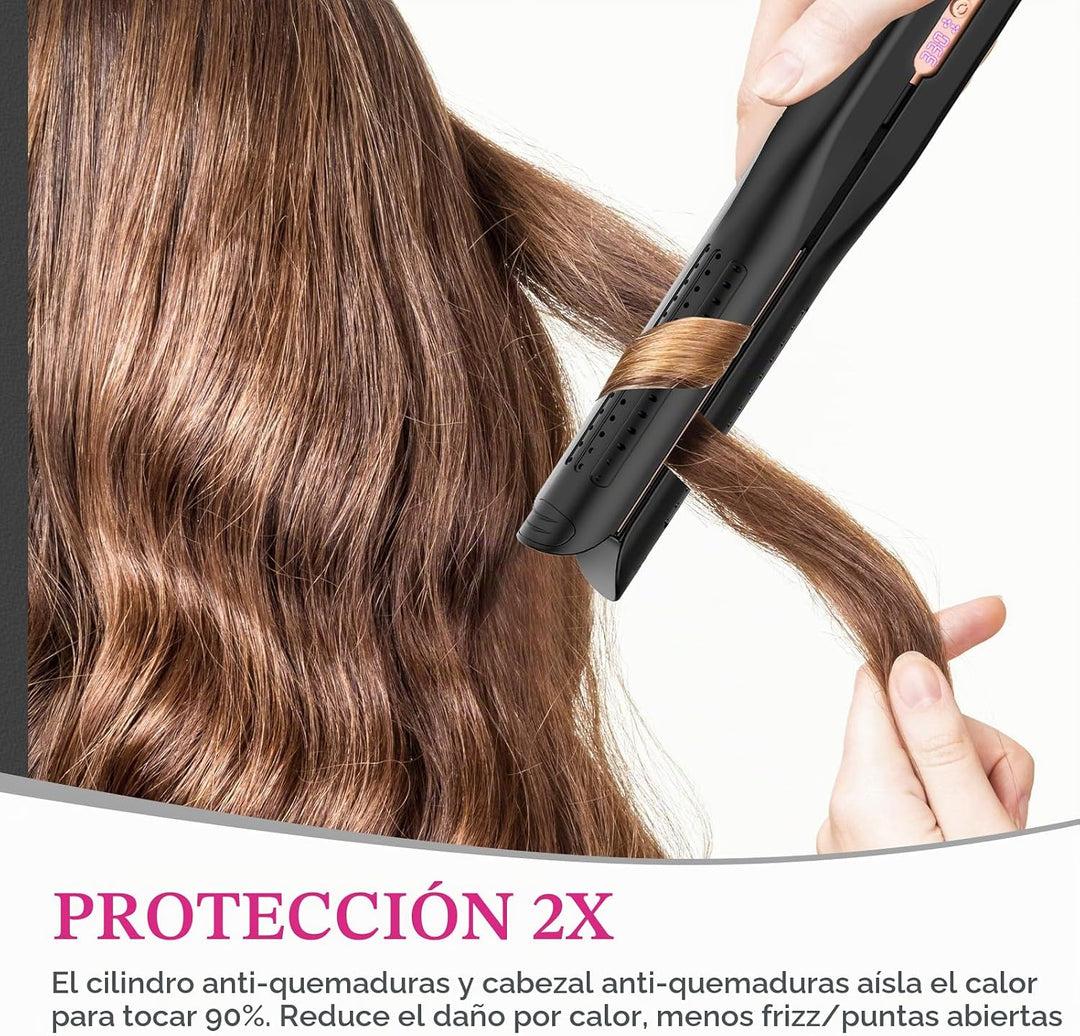 SKIMI Airflow Styler 2.0 - Plancha plana de titanio y rizadora, 96...