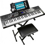 RockJam - Piano de teclado de 61 teclas con kit de curva de tono, b...