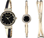 Anne Klein - Juego de reloj y pulsera de mujer con detalles de cristal de primera calidad