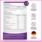 Suplemento de hierro activo de 25 mg + multivitamínico para mujeres...