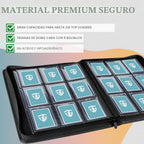 Carpeta Toploader, Contiene 216 Toploaders, Carpeta de 9 Bolsillos Top Loader con Fundas para Toploaders Rígidos de 3"x4" Fundas Duras, Carpetas Top Loader para TCG, Carpeta de Cartas MTG