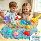 HONGTUO Cubo sensorial Ocean con arena de juego de 3.3 libras, kit de