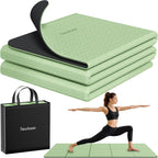 Readaeer Esterilla de Yoga Bicolor - 72"x24"x0.24" (6mm), Esterilla de Ejercicio Antideslizante TPE