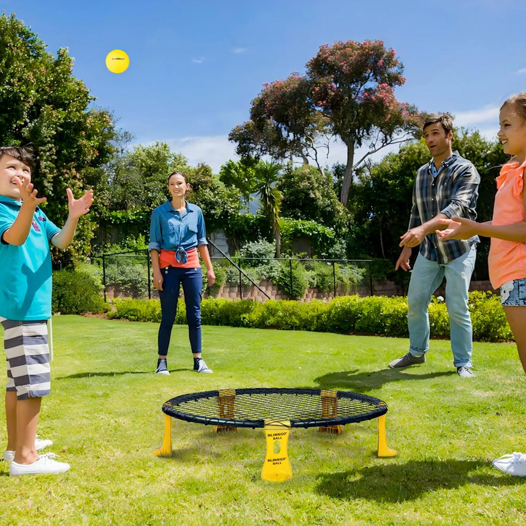 Roundnet Game Set con Balls y Patented Net, Lawn, Beach, Backyard Outdoor Game para Adults y Family