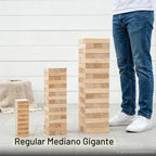 Outdoor Games - Torre de caída mediana con 54 bloques de madera, juego de