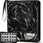 Carpeta de tarjetas coleccionables para tarjetas YGO - Álbum de tarjetas de 990 bolsillos con fundas compatible con tarjetas Y-G-O, tarjetas TCG u otras tarjetas de tamaño estándar - Dragón