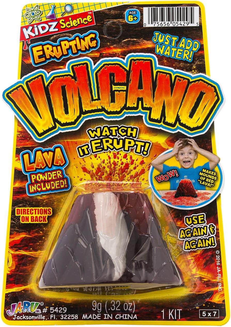2Chill Mini kit de ciencia de volcán (12 paquetes) Volcán eruptivo juguete