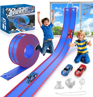 DKOXT Pista de carreras flexible de 15 pies para niños, juego de pi...