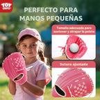 TOY Life Juego de pelota en T para niños de 3-5, 5-8, juego de béisbol para niñas, juegos de soporte de pelota en T con guante de béisbol, camiseta de bate de pelota de béisbol para exteriores e