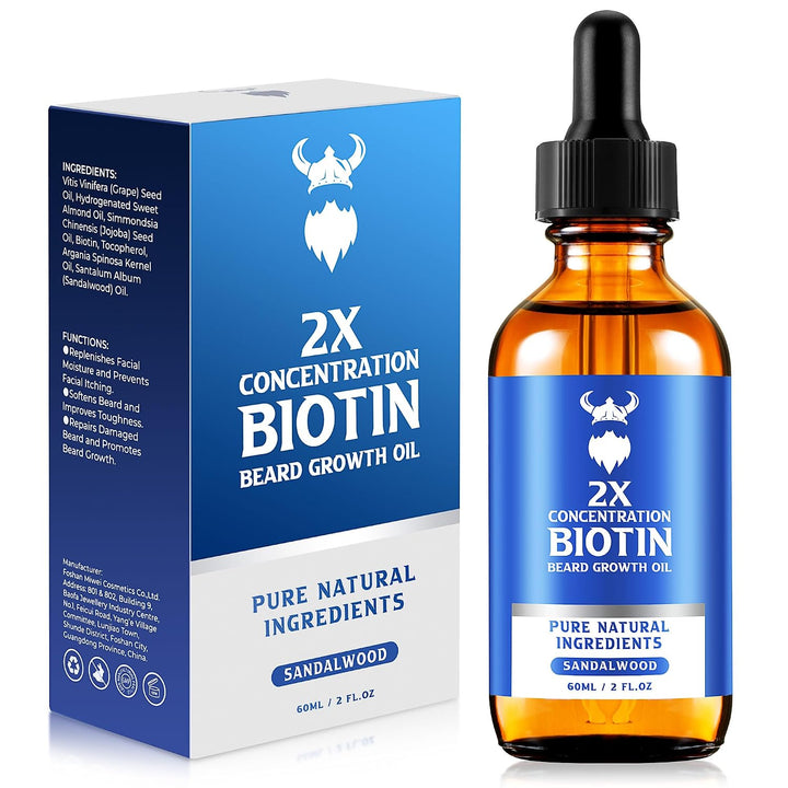 Aceite para el crecimiento de la barba, aceite de biotina para barb...