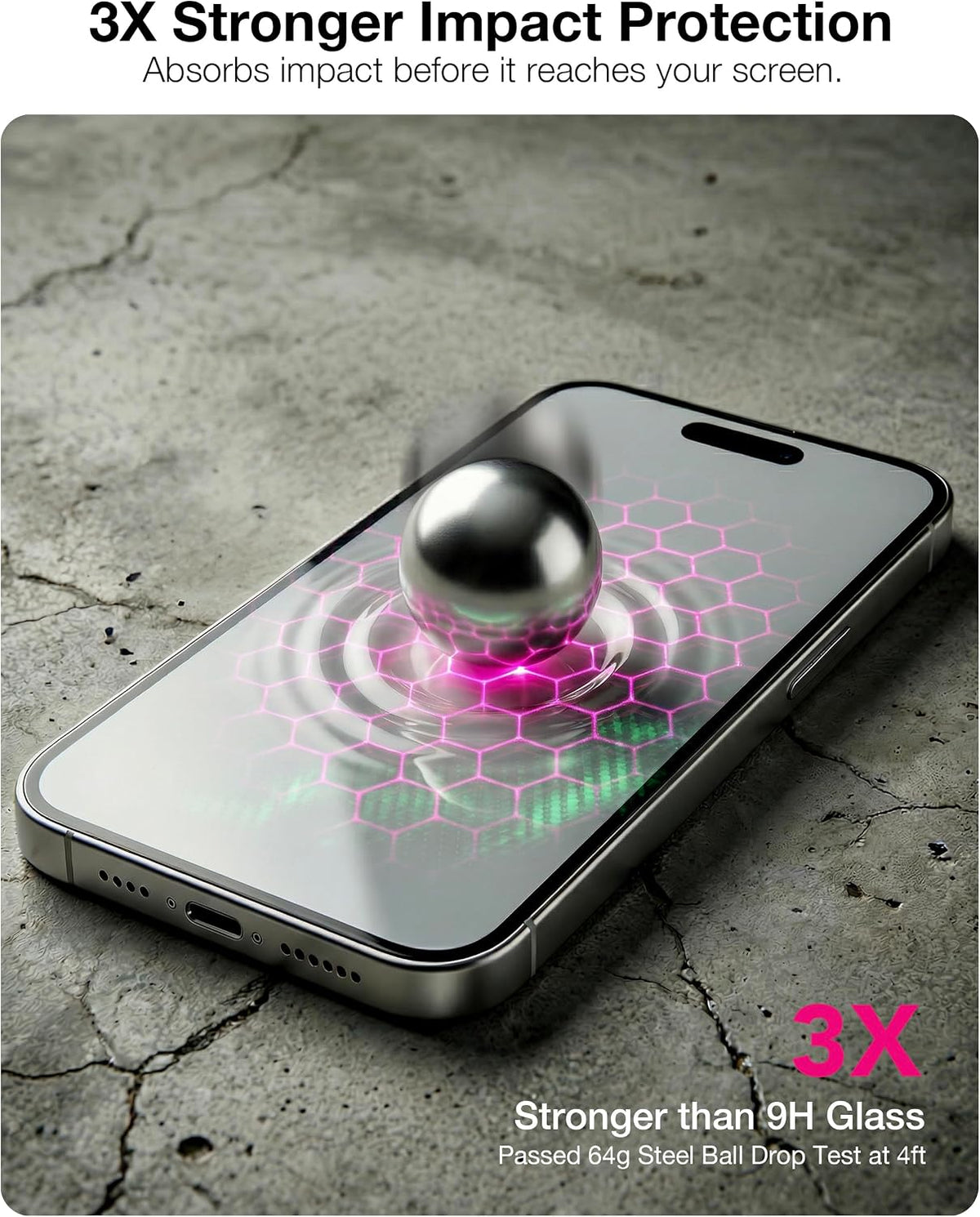 UARMOR - Protector de pantalla de cristal rojo para iPhone 18 Pro Max, 2