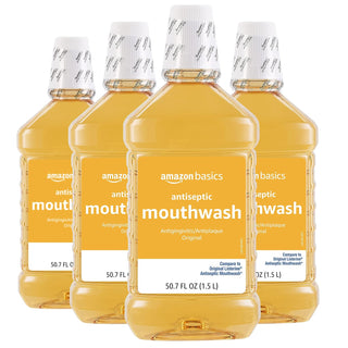 Amazon Basics Enjuague bucal antiséptico, sabor original, 1.5 litro...