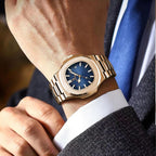 Poedagar Reloj de pulsera de moda para hombre, correa de acero inoxidable, reloj de cuarzo para hombre, impermeable, luminoso, fecha, cuadrado, relojes para hombre