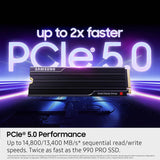 Samsung SSD 9100 PRO con disipador de calor de 8 TB, PCIe 5.0x4 M.2...