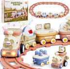 Juego de tren de animales para niños pequeños de 3 a 8 años