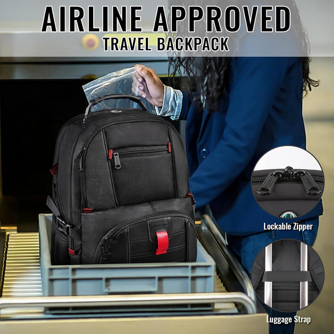 YOREPEK Mochila de viaje, mochilas para laptop de 15.6 pulgadas par...