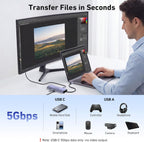 BENFEI Hub USB C MST 8 en 1, puerto de pantalla 8K y HDMI 4K a 60Hz, 100W PD, 5Gbps 1xUSB-C y 2xUSB-A 3.0, lector SD/TF de 170MB/s para MacBook, iPad, iMac, iPhone17/16/15, Galaxy, XPS