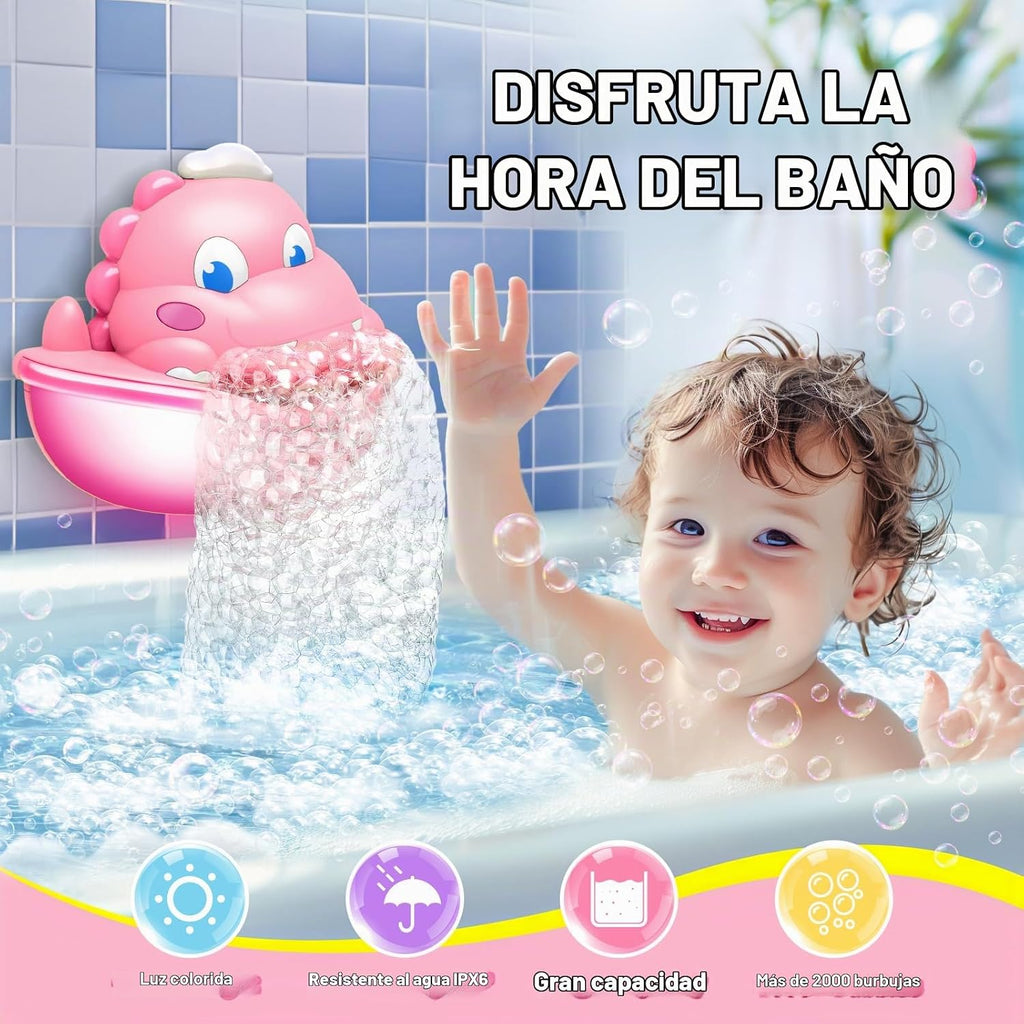 Baby Bath Toys Light Up Bath Bubble Machine con Colourful Light Bathtime Shower Bath Toys para Kids Ages 1-3 4-8 Birthday para Toddler Boys Girls