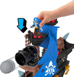 Fisher-Price Imaginext Shark Bite - Juego de barco pirata y bote de juguete
