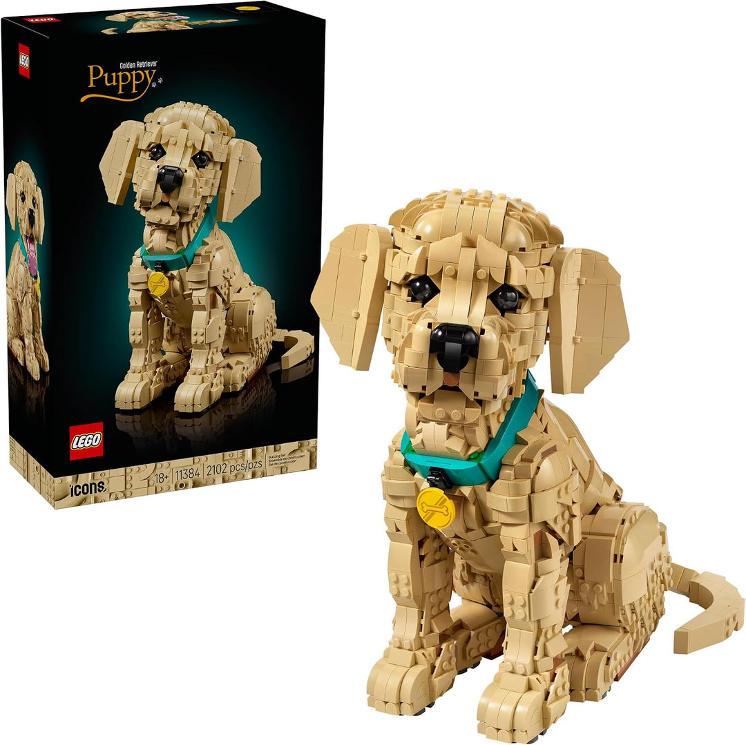 LEGO Icons Golden Retriever - Juego de construcción de cachorros pa...