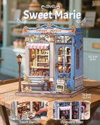 CUTEBEE - Kit de rincón de libro de rompecabezas 3D, kit de casa de muñecas en miniatura para adultos