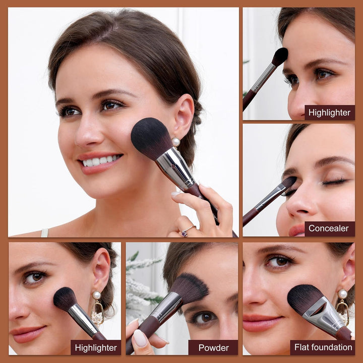 Bueart Design Juego de 38 brochas de maquillaje profesional con sop...