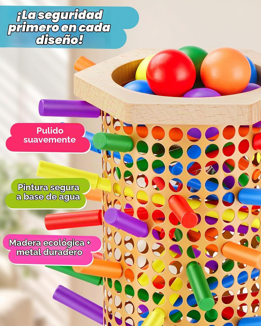 Montessori - Juego de mesa para niños de 3 a 8 años, juguete educativo de