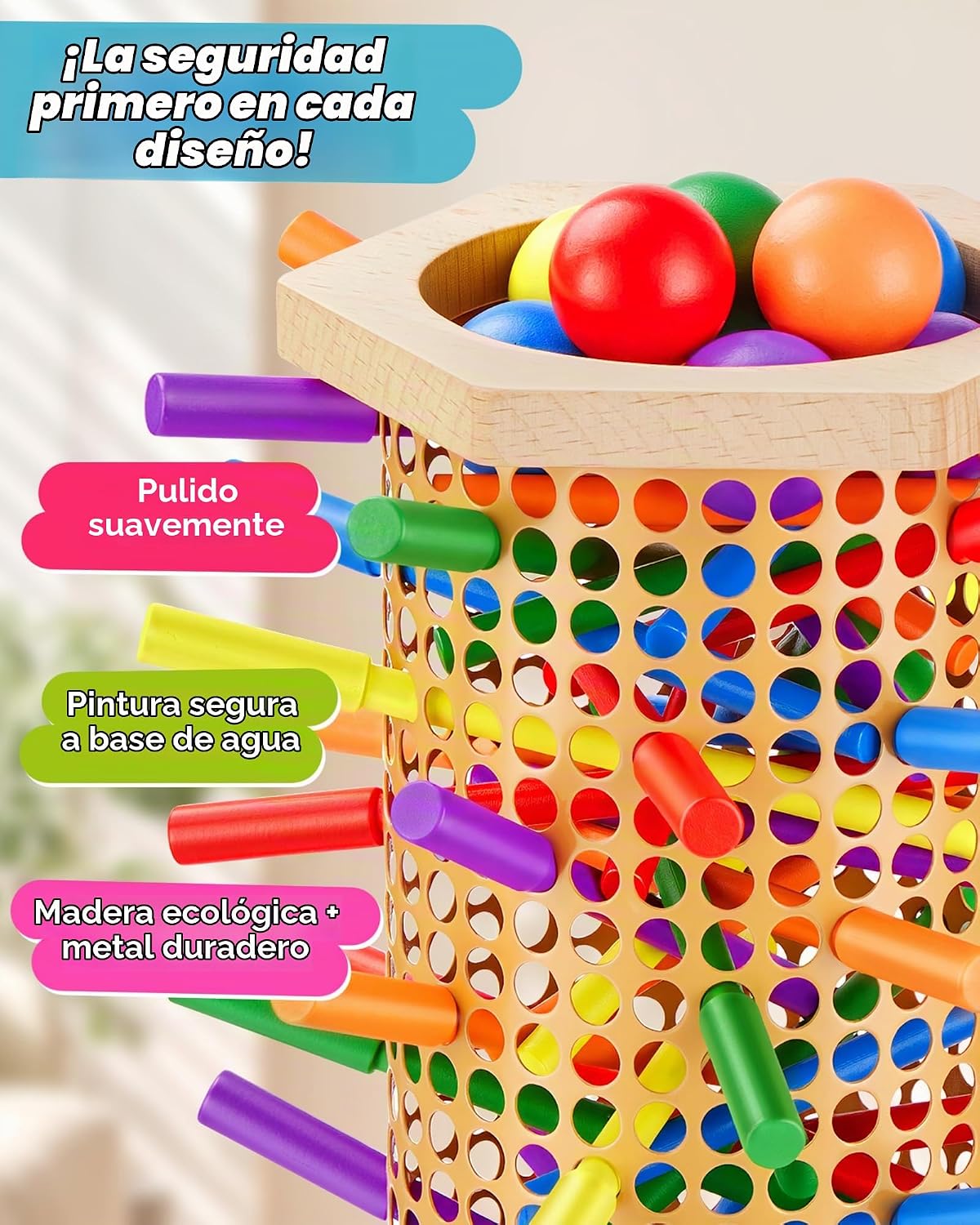Montessori - Juego de mesa para niños de 3 a 8 años, juguete educativo de