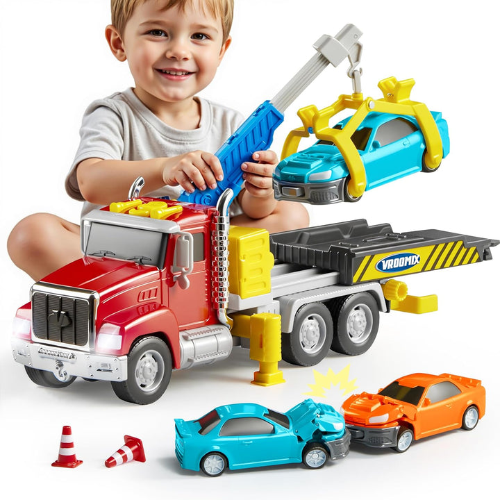 JOVA Vroomix - Camión de remolque para niños de 3, 4, 5, 6, 7 años,...