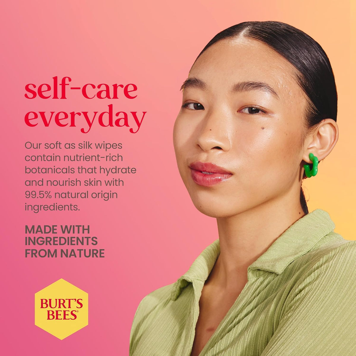 Toallitas de limpieza facial para piel sensible de Burt\u2019s Bees