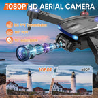 FPV Drone con cámara para niños y adultos, cuadricóptero RC plegable, 1080P HD Drone con 2 baterías, giro 3D, control de gestos, menos de 8.78 oz, juguete para principiantes