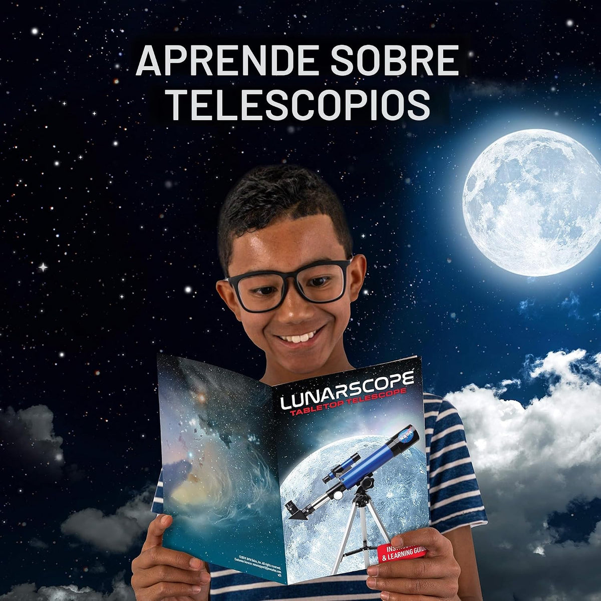 NASA Lunar Telescope para Kids Ages 8-12 con Tripod y Finder Scope