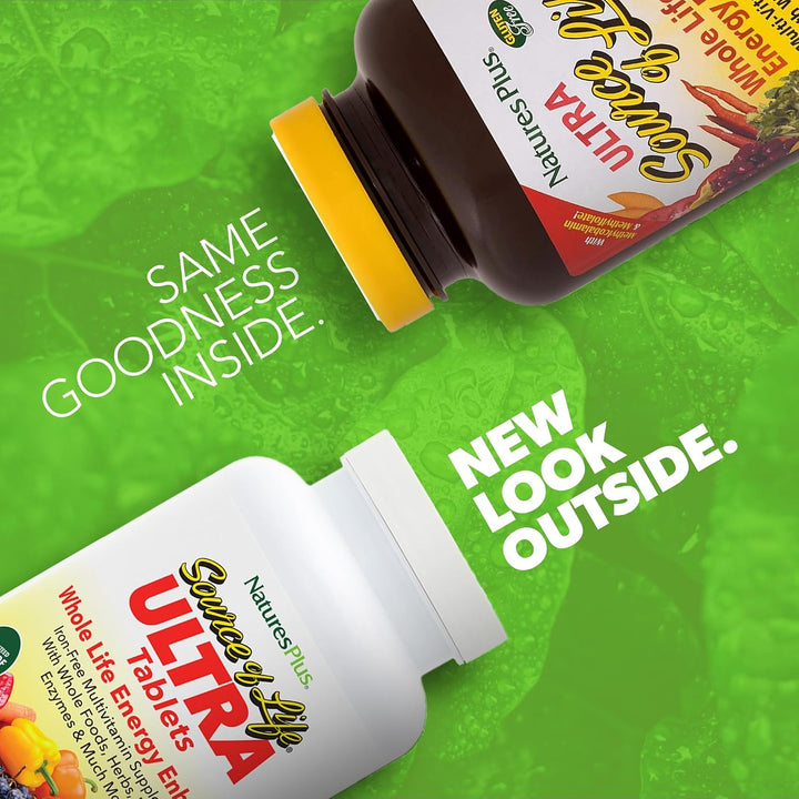 NaturesPlus Ultra Source of Life Multivitamínico sin hierro - 180 t...