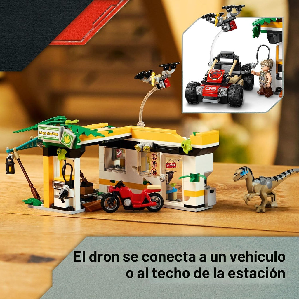 LEGO Jurassic World Raptor & Titanosaurus Tracking Mission - Juguete de construcción y aprendizaje para juego de simulación - Figuras de acción de dinosaurio para niños y niñas, a partir de 7 años - Idea de regalo para cumpleaños -76973