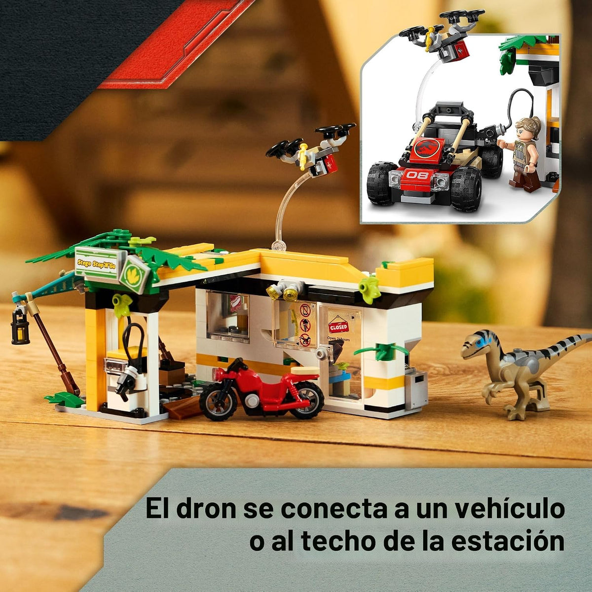 LEGO Jurassic World Raptor & Titanosaurus Tracking Mission - Juguete de construcción y aprendizaje para juego de simulación - Figuras de acción de dinosaurio para niños y niñas, a partir de 7 años - Idea de regalo para cumpleaños -76973