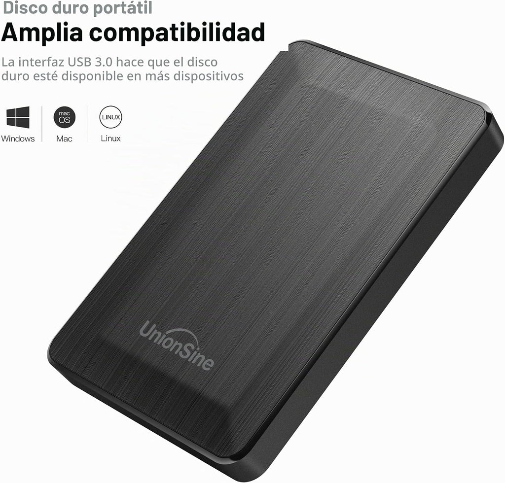 UnionSine Disco duro externo portátil de 2.5 pulgadas, 1 TB, USB 3.0 tipo C HD3513