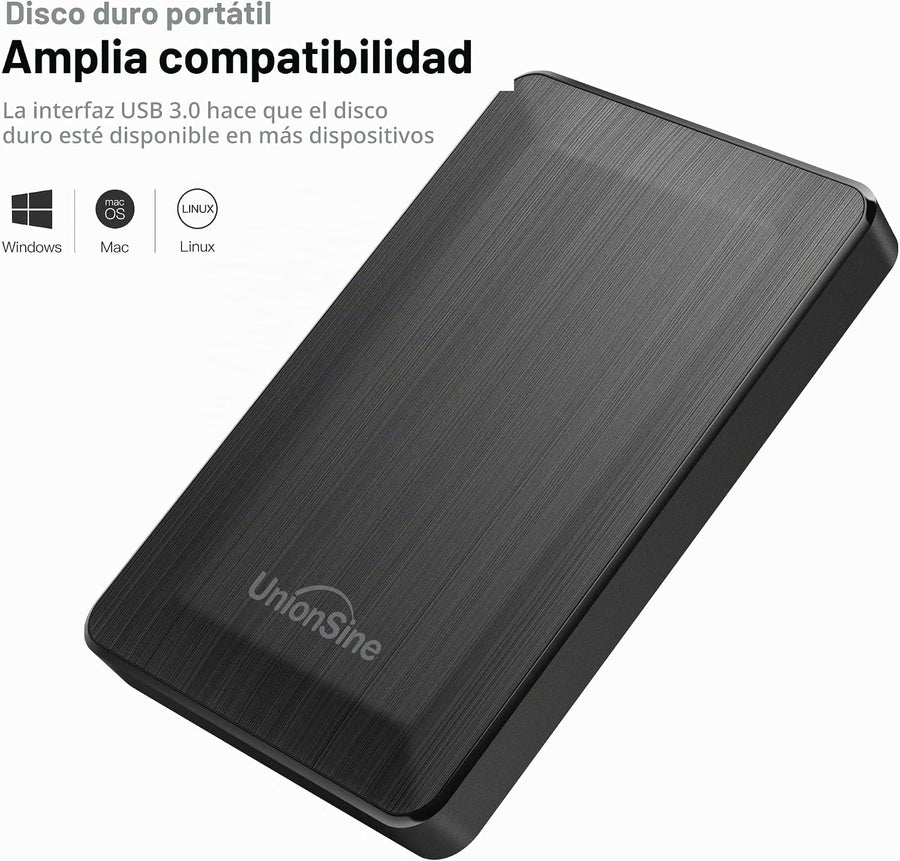 UnionSine Disco duro externo portátil de 2.5 pulgadas, 1 TB, USB 3....