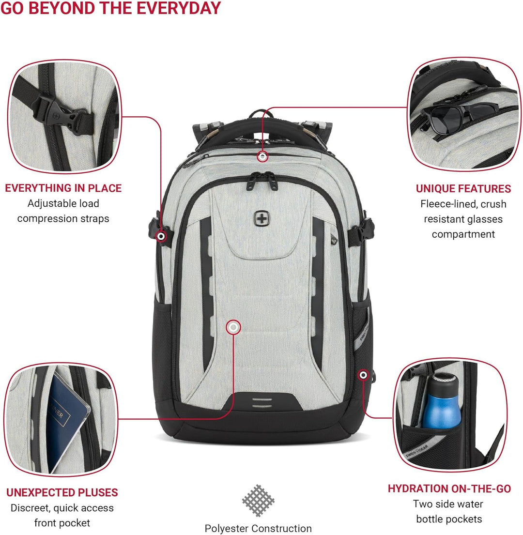 SwissGear Travel Tech Pro - Mochila para laptop de hasta 16 pulgada...