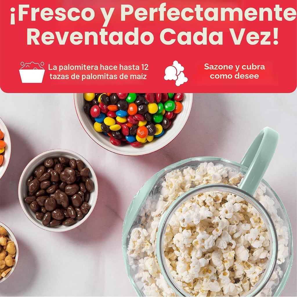 Ecolution - Palomitero MicroPop patentado para microondas, con vidrio seguro para temperatura, tapa 3 en 1 mide granos y derrite mantequilla, hecho sin BPA, apto para lavavajillas, 3 cuartos de galón